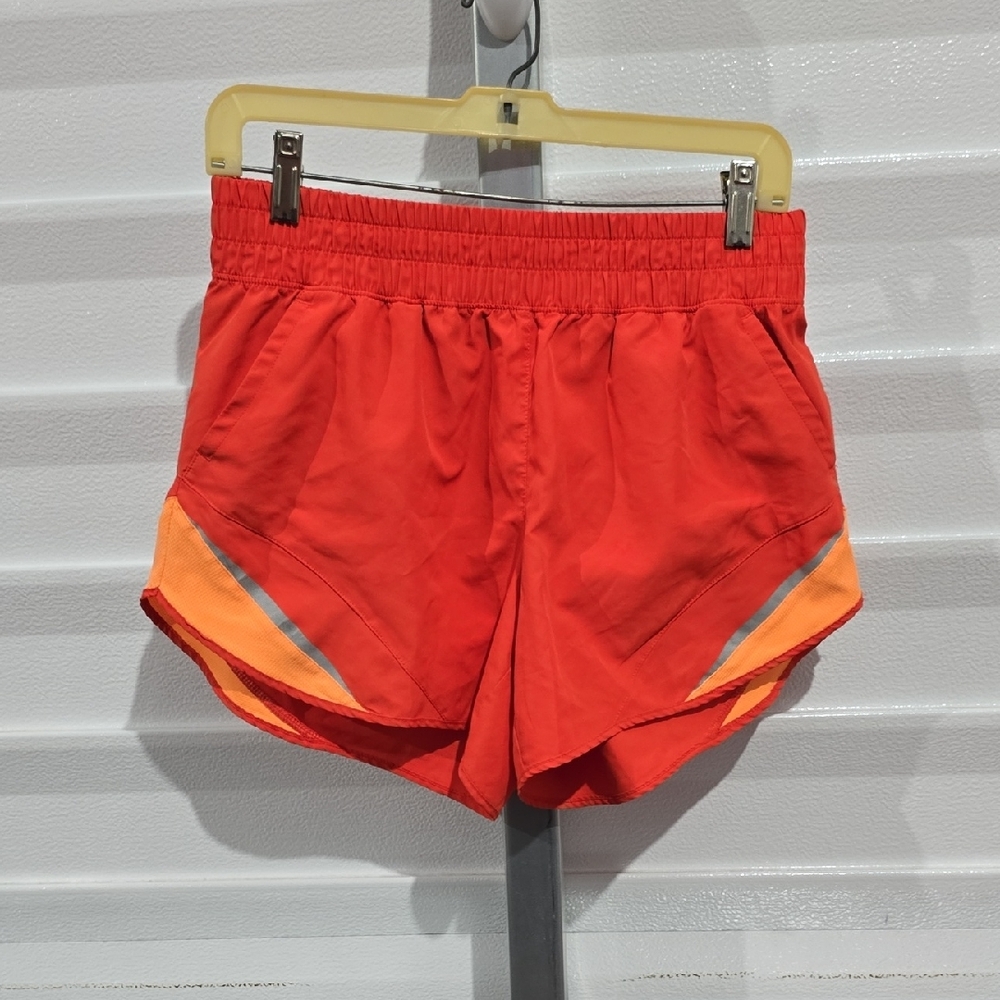 Athletic Works Orange and Gray Athletic Shorts Lightweight Breathable